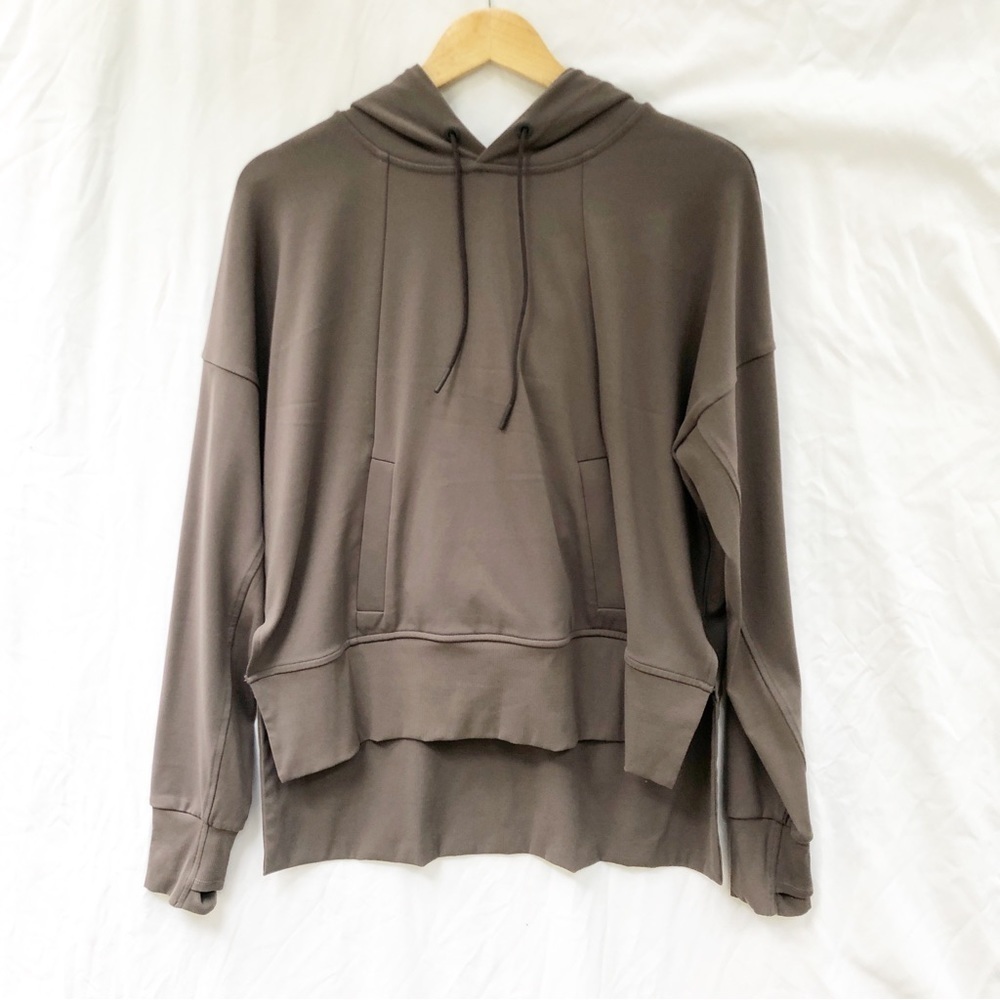 ATHLETA | MISSION HOODIE PULLOVER SWEATER IN SHALE MEDIUM - Picture 6 of 12